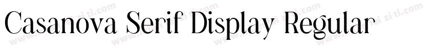 Casanova Serif Display Regular字体转换